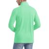 imageMAGCOMSEN Mens Long Sleeve Sun Shirts UPF 50 Tees 14 Zip Up Fishing Running Rash Guard TShirts Outdoor ShirtMint Green