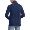 imageMAGCOMSEN Mens Long Sleeve Sun Shirts UPF 50 Tees 14 Zip Up Fishing Running Rash Guard TShirts Outdoor ShirtNavy