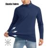 imageMAGCOMSEN Mens Long Sleeve Sun Shirts UPF 50 Tees 14 Zip Up Fishing Running Rash Guard TShirts Outdoor ShirtNavy