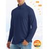 imageMAGCOMSEN Mens Long Sleeve Sun Shirts UPF 50 Tees 14 Zip Up Fishing Running Rash Guard TShirts Outdoor ShirtNavy