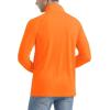 imageMAGCOMSEN Mens Long Sleeve Sun Shirts UPF 50 Tees 14 Zip Up Fishing Running Rash Guard TShirts Outdoor ShirtOrange