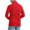 imageMAGCOMSEN Mens Long Sleeve Sun Shirts UPF 50 Tees 14 Zip Up Fishing Running Rash Guard TShirts Outdoor ShirtTomato Red