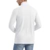 imageMAGCOMSEN Mens Long Sleeve Sun Shirts UPF 50 Tees 14 Zip Up Fishing Running Rash Guard TShirts Outdoor ShirtWhite