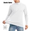 imageMAGCOMSEN Mens Long Sleeve Sun Shirts UPF 50 Tees 14 Zip Up Fishing Running Rash Guard TShirts Outdoor ShirtWhite