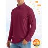 imageMAGCOMSEN Mens Long Sleeve Sun Shirts UPF 50 Tees 14 Zip Up Fishing Running Rash Guard TShirts Outdoor ShirtWine Red