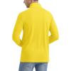imageMAGCOMSEN Mens Long Sleeve Sun Shirts UPF 50 Tees 14 Zip Up Fishing Running Rash Guard TShirts Outdoor ShirtYellow