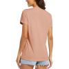 imageMAGCOMSEN Womens T Shirts VNeck Short Sleeve UPF 50 Sun Protection Performance Quick Dry Athletic Shirts Tee TopsApricot