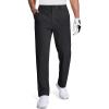 imageMAGCOMSEN Mens Golf Pants Stretch Dress Pants Quick Dry Water Resistant Lightweight Flat Front Work Pants Moisture WickingBlack