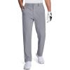 imageMAGCOMSEN Mens Golf Pants Stretch Dress Pants Quick Dry Water Resistant Lightweight Flat Front Work Pants Moisture WickingLight Grey