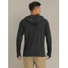 imageMAGCOMSEN Mens Hooded UPF 50 Sun Protection T Shirts Long Sleeve Athletic Fishing Shirts Rash GuardsBlack