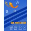 imageMAGCOMSEN Mens Hooded UPF 50 Sun Protection T Shirts Long Sleeve Athletic Fishing Shirts Rash GuardsBright Blue