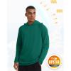 imageMAGCOMSEN Mens Hooded UPF 50 Sun Protection T Shirts Long Sleeve Athletic Fishing Shirts Rash GuardsEmerald Green
