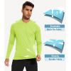 imageMAGCOMSEN Mens Hooded UPF 50 Sun Protection T Shirts Long Sleeve Athletic Fishing Shirts Rash GuardsFluorescent Green
