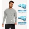 imageMAGCOMSEN Mens Hooded UPF 50 Sun Protection T Shirts Long Sleeve Athletic Fishing Shirts Rash GuardsGrey
