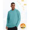 imageMAGCOMSEN Mens Hooded UPF 50 Sun Protection T Shirts Long Sleeve Athletic Fishing Shirts Rash GuardsGrey Green
