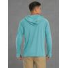 imageMAGCOMSEN Mens Hooded UPF 50 Sun Protection T Shirts Long Sleeve Athletic Fishing Shirts Rash GuardsGrey Green