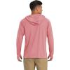 imageMAGCOMSEN Mens Hooded UPF 50 Sun Protection T Shirts Long Sleeve Athletic Fishing Shirts Rash GuardsGrey Pink