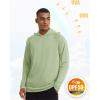 imageMAGCOMSEN Mens Hooded UPF 50 Sun Protection T Shirts Long Sleeve Athletic Fishing Shirts Rash GuardsLight Green