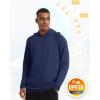 imageMAGCOMSEN Mens Hooded UPF 50 Sun Protection T Shirts Long Sleeve Athletic Fishing Shirts Rash GuardsNavy