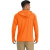imageMAGCOMSEN Mens Hooded UPF 50 Sun Protection T Shirts Long Sleeve Athletic Fishing Shirts Rash GuardsOrange