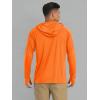 imageMAGCOMSEN Mens Hooded UPF 50 Sun Protection T Shirts Long Sleeve Athletic Fishing Shirts Rash GuardsOrange