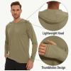 imageMAGCOMSEN Mens Hooded UPF 50 Sun Protection T Shirts Long Sleeve Athletic Fishing Shirts Rash GuardsStuffy Cyan