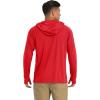 imageMAGCOMSEN Mens Hooded UPF 50 Sun Protection T Shirts Long Sleeve Athletic Fishing Shirts Rash GuardsTomato Red
