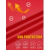 imageMAGCOMSEN Mens Hooded UPF 50 Sun Protection T Shirts Long Sleeve Athletic Fishing Shirts Rash GuardsTomato Red