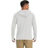 imageMAGCOMSEN Mens Hooded UPF 50 Sun Protection T Shirts Long Sleeve Athletic Fishing Shirts Rash GuardsWhite