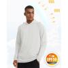 imageMAGCOMSEN Mens Hooded UPF 50 Sun Protection T Shirts Long Sleeve Athletic Fishing Shirts Rash GuardsWhite