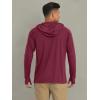 imageMAGCOMSEN Mens Hooded UPF 50 Sun Protection T Shirts Long Sleeve Athletic Fishing Shirts Rash GuardsWine Red