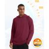 imageMAGCOMSEN Mens Hooded UPF 50 Sun Protection T Shirts Long Sleeve Athletic Fishing Shirts Rash GuardsWine Red