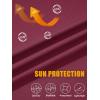 imageMAGCOMSEN Mens Hooded UPF 50 Sun Protection T Shirts Long Sleeve Athletic Fishing Shirts Rash GuardsWine Red