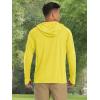 imageMAGCOMSEN Mens Hooded UPF 50 Sun Protection T Shirts Long Sleeve Athletic Fishing Shirts Rash GuardsYellow