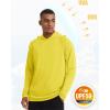 imageMAGCOMSEN Mens Hooded UPF 50 Sun Protection T Shirts Long Sleeve Athletic Fishing Shirts Rash GuardsYellow