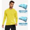 imageMAGCOMSEN Mens Hooded UPF 50 Sun Protection T Shirts Long Sleeve Athletic Fishing Shirts Rash GuardsYellow