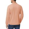 imageMAGCOMSEN Mens Polo Shirts 3 Button Quick Dry Performance Long Sleeve Tactical Shirts Pique Jersey Golf ShirtApricot
