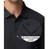 imageMAGCOMSEN Mens Polo Shirts 3 Button Quick Dry Performance Long Sleeve Tactical Shirts Pique Jersey Golf ShirtBlack