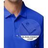 imageMAGCOMSEN Mens Polo Shirts 3 Button Quick Dry Performance Long Sleeve Tactical Shirts Pique Jersey Golf ShirtBlue