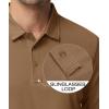 imageMAGCOMSEN Mens Polo Shirts 3 Button Quick Dry Performance Long Sleeve Tactical Shirts Pique Jersey Golf ShirtBrown