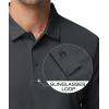 imageMAGCOMSEN Mens Polo Shirts 3 Button Quick Dry Performance Long Sleeve Tactical Shirts Pique Jersey Golf ShirtDarkgrey