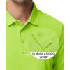 imageMAGCOMSEN Mens Polo Shirts 3 Button Quick Dry Performance Long Sleeve Tactical Shirts Pique Jersey Golf ShirtFlourescent Green