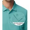 imageMAGCOMSEN Mens Polo Shirts 3 Button Quick Dry Performance Long Sleeve Tactical Shirts Pique Jersey Golf ShirtGrey Green