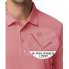 imageMAGCOMSEN Mens Polo Shirts 3 Button Quick Dry Performance Long Sleeve Tactical Shirts Pique Jersey Golf ShirtGrey Pink