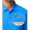 imageMAGCOMSEN Mens Polo Shirts 3 Button Quick Dry Performance Long Sleeve Tactical Shirts Pique Jersey Golf ShirtHorizon Blue