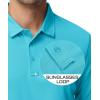 imageMAGCOMSEN Mens Polo Shirts 3 Button Quick Dry Performance Long Sleeve Tactical Shirts Pique Jersey Golf ShirtIce Blue