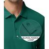 imageMAGCOMSEN Mens Polo Shirts 3 Button Quick Dry Performance Long Sleeve Tactical Shirts Pique Jersey Golf ShirtJade Green