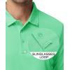 imageMAGCOMSEN Mens Polo Shirts 3 Button Quick Dry Performance Long Sleeve Tactical Shirts Pique Jersey Golf ShirtMint Green
