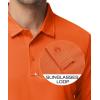 imageMAGCOMSEN Mens Polo Shirts 3 Button Quick Dry Performance Long Sleeve Tactical Shirts Pique Jersey Golf ShirtOrange