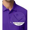 imageMAGCOMSEN Mens Polo Shirts 3 Button Quick Dry Performance Long Sleeve Tactical Shirts Pique Jersey Golf ShirtPurple